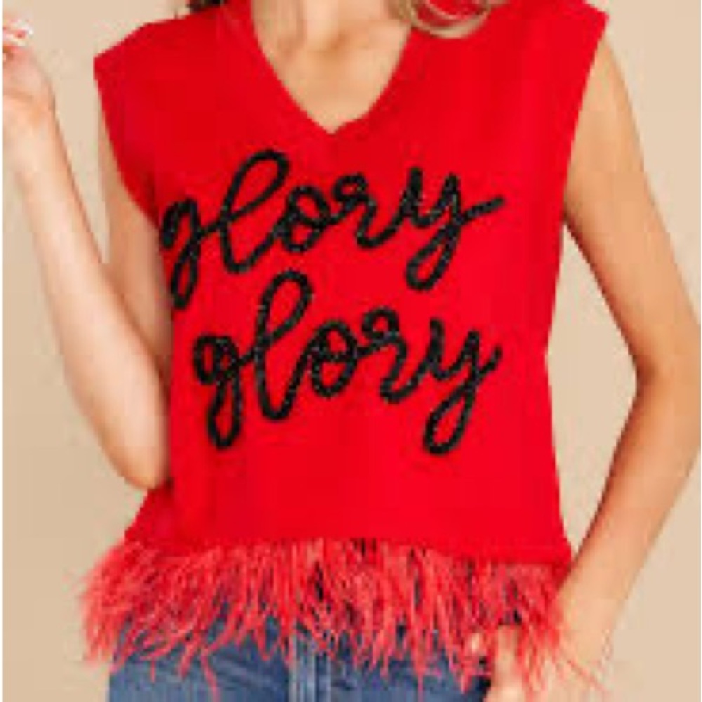 Queen of Sparkles Glory Glory UGA feather tank size M